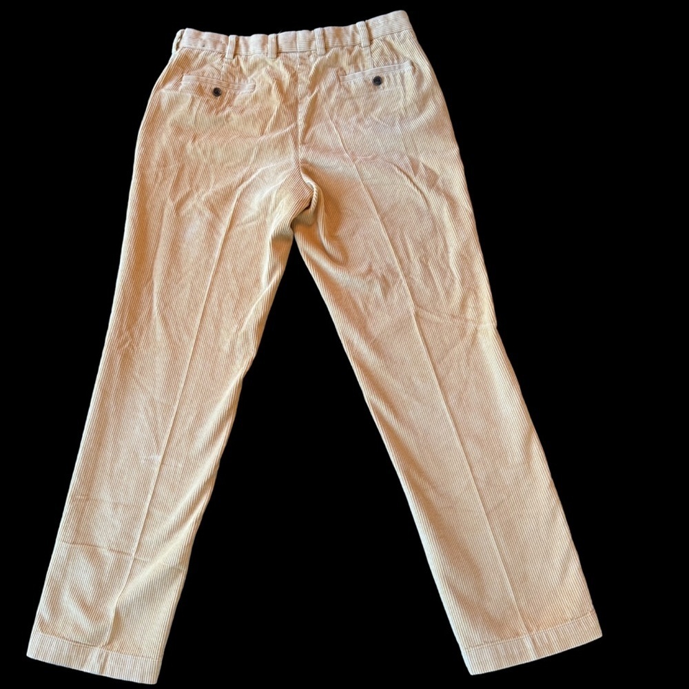 Men's Yellow Brooks Brothers Corduroy Pants - Picture 2 of 4